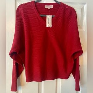 New with tag’s philosophy red dolman sleeve sweater size large